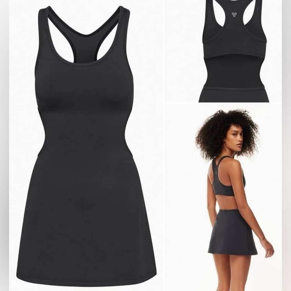 Aritzia TNA TNLife Surpass Backless Sports Tennis Dress | Size Medium | Black